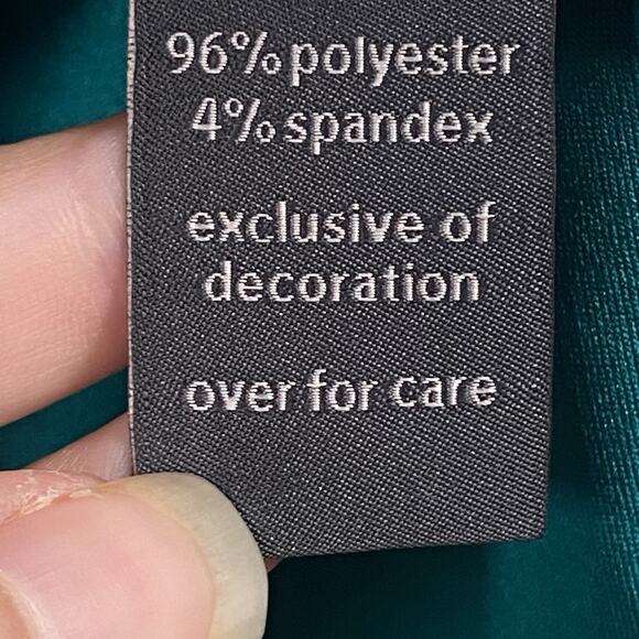 The Limited Top Blouse Womens Size Small Stretch Beaded Bell 3/4 Sleeves Green - Picture 5 of 6